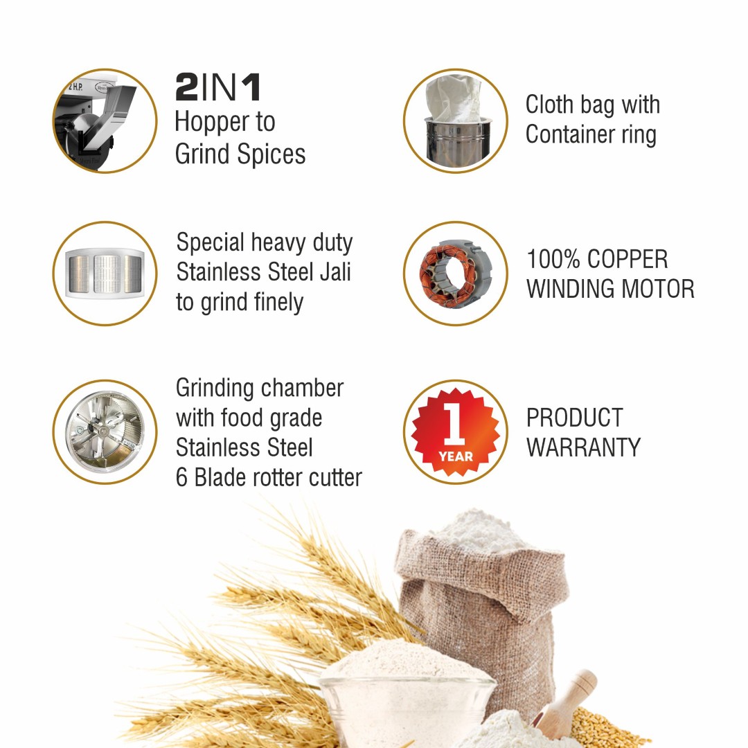 Mycrofine 3HP Aata Chakki