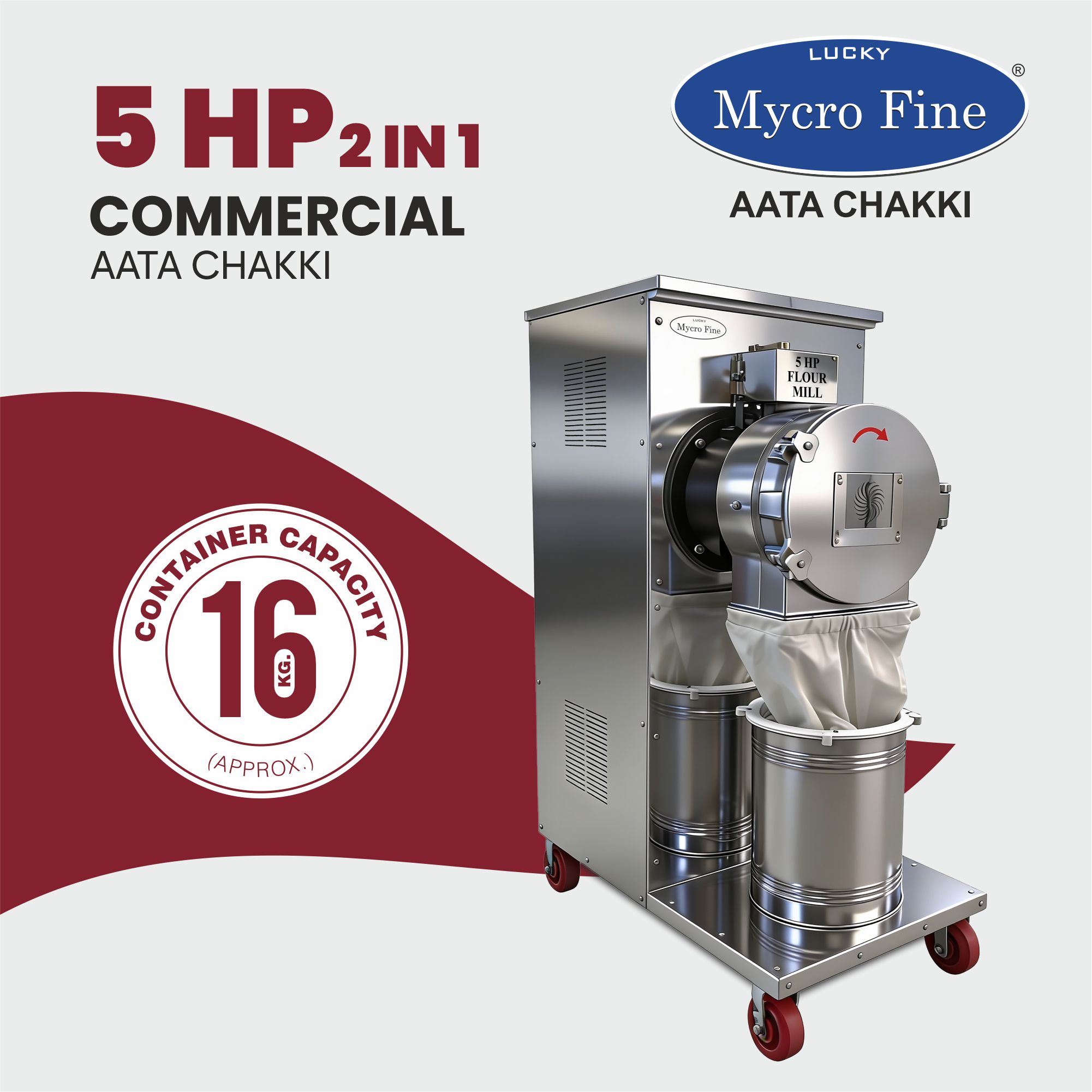 Mycrofine 5hp Aata Chakki