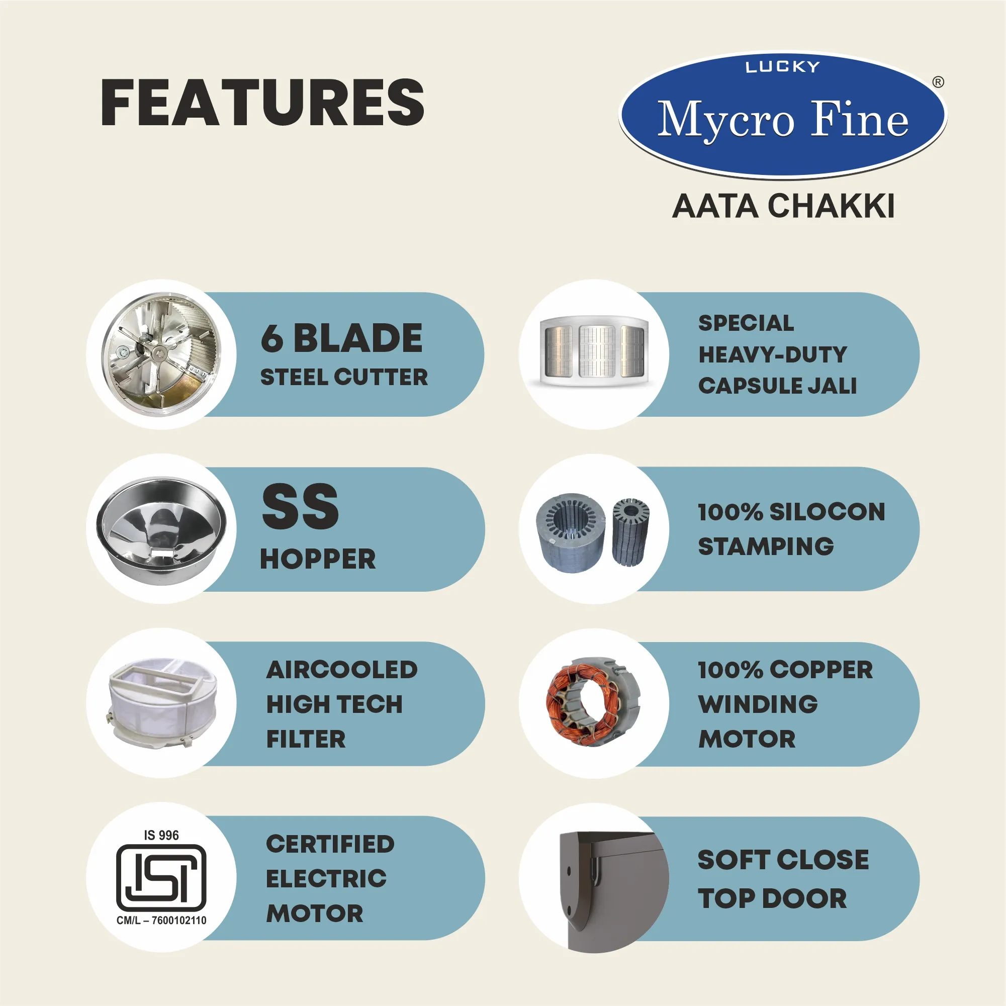 Mycrofine Diva Plus Aata Chakki