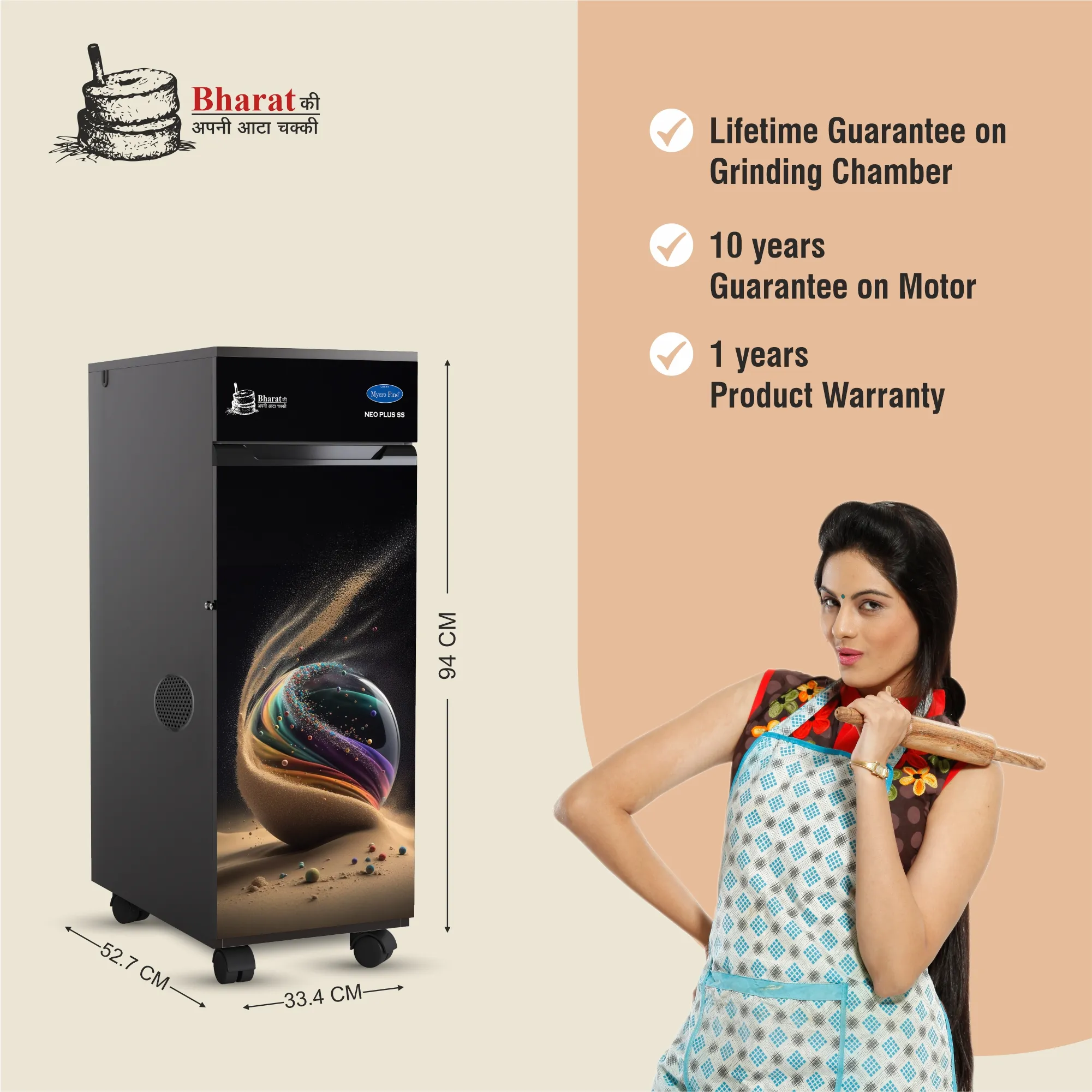 Mycrofine Neo Plus SS VC Aata Chakki