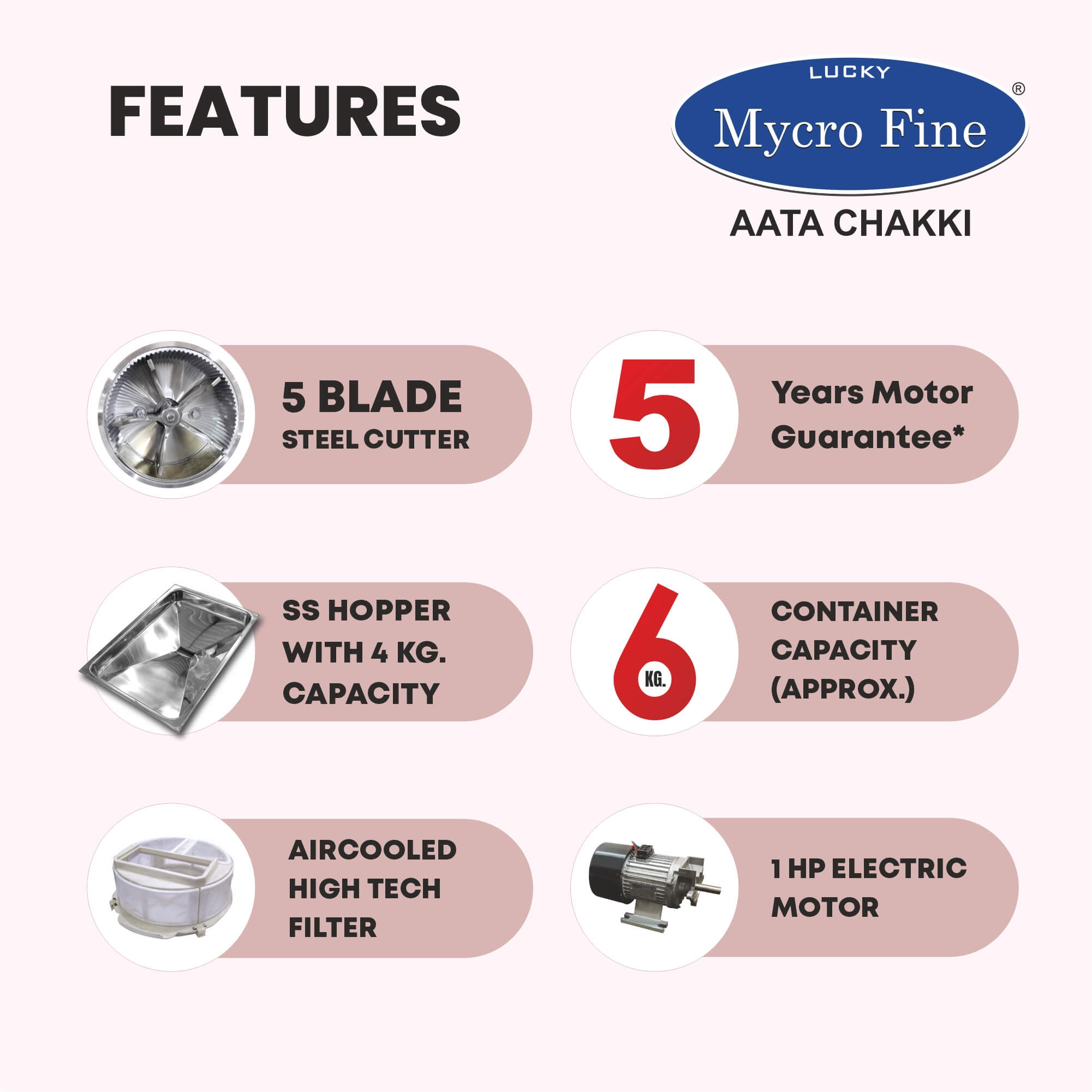 Silver Aata Chakki