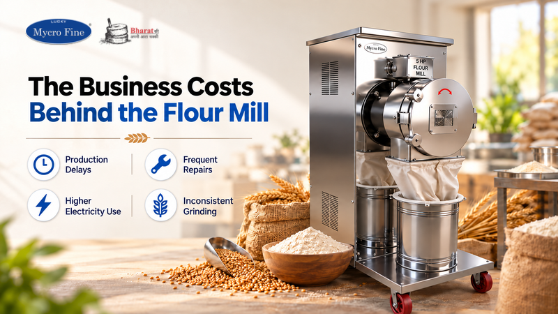 Commercial flour mill used for business production